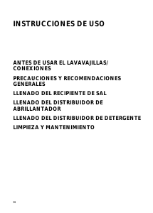 Manual de uso Ignis LPA 50 Lavavajillas