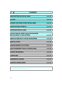 Mode d’emploi Ignis AWL 235 Sèche-linge