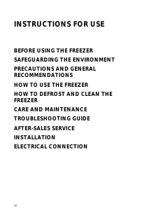 Manual Ignis AFE 548/B Freezer