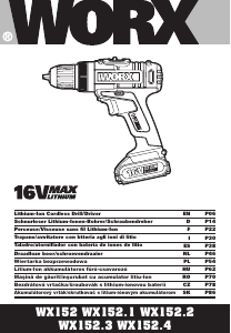 Manual Worx WX152.2 Maşină de găurit-înşurubat