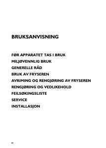 Bruksanvisning Ignis CV S65 AP Fryser