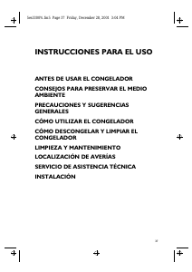 Manual de uso Ignis CVB 13 Congelador