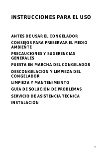 Manual de uso Ignis CVB 14 Congelador