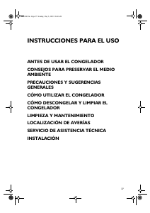 Manual de uso Ignis CVB S6 Congelador