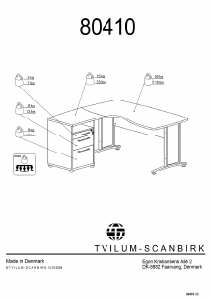 Brugsanvisning Tvilum 80410 Skrivebord