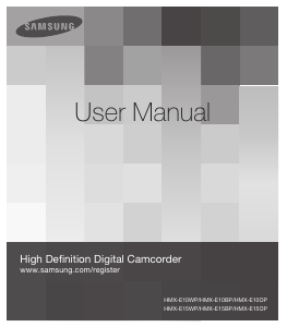 Bruksanvisning Samsung HMX-E10 Videokamera