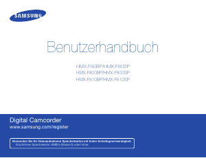 Bedienungsanleitung Samsung HMX-F80 Camcorder