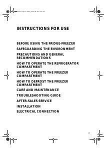 Manual Ignis CBB 273 Fridge-Freezer