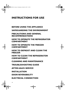 Manual Ignis DPA 22 Fridge-Freezer