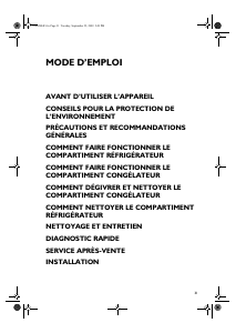 Mode d’emploi Ignis DPA 26 AL Réfrigérateur combiné