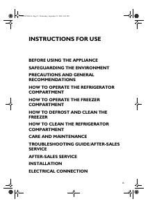 Manual Ignis DPA 33 Fridge-Freezer