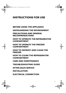 Manual Ignis DPB 20/1 Fridge-Freezer