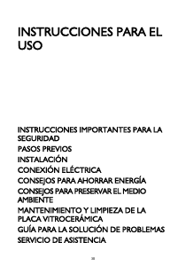 Manual de uso Ignis AKS 309 LX Placa
