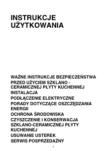 Instrukcja Ignis AKS 309/NE Płyta do zabudowy