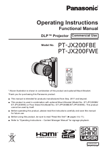 Manual Panasonic PT-JX200W Projector