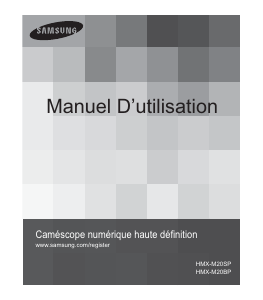 Mode d’emploi Samsung HMX-M20 Caméscope