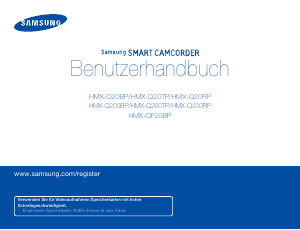 Bedienungsanleitung Samsung HMX-Q20 Camcorder