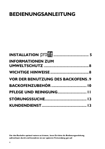 Bedienungsanleitung Ignis AKS 185/WH Backofen