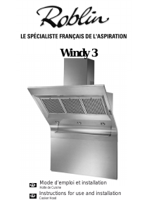 Manual Roblin Windy 900 Cooker Hood