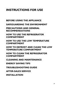 Manual Ignis ARL 101-K/G/01 Refrigerator