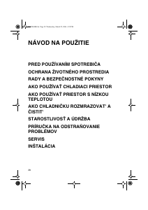Návod Ignis TA 154 Chladnička