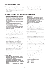 Manual Ignis AWP 095 Washing Machine