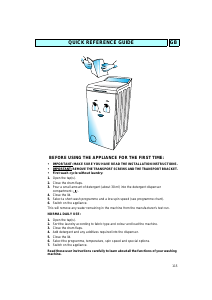 Manual Ignis AWV 510 Washing Machine