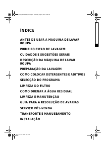 Manual Ignis AWV 606 Máquina de lavar roupa