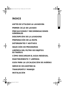 Manual de uso Ignis AWV 606 Lavadora