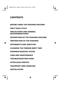 Manual Ignis AWV 708/3 Washing Machine