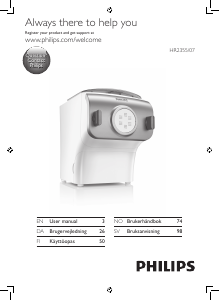 Manual Philips HR2355 Pasta Machine