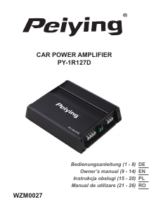 Manual Peiying PY-1R127D Car Amplifier