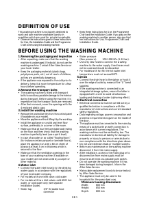 Manual Ignis LEI 1207 Washing Machine