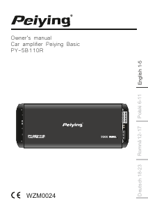 Manual Peiying PY-B5B110R Car Amplifier