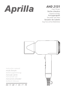 Manuale Aprilla AHD-2131 Asciugacapelli