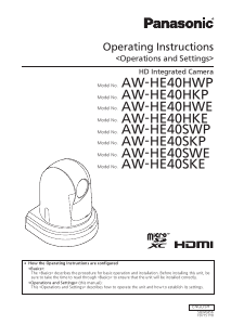 Handleiding Panasonic AW-HE40HKE IP camera