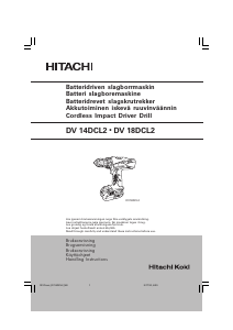 Bruksanvisning Hitachi DV 14DCL2 Borrskruvdragare