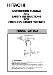Manual Hitachi WH 8D2 Impact Wrench