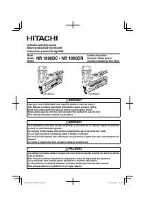 Manual de uso Hitachi NR 1890DC Clavadora