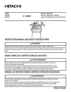 Manual Hitachi C 10RB Table Saw