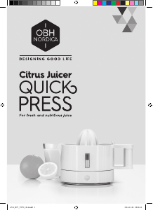 Brugsanvisning OBH Nordica 6752 Quick Press Citruspresser