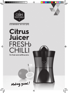 Bruksanvisning OBH Nordica 6755 Fresh Chilli Citruspress
