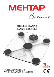 Kullanım kılavuzu Mehtap MBB-04 Bianna Banyo tartısı