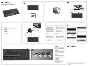 Mode d’emploi Logitech K740 Clavier