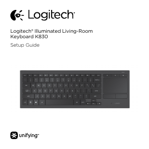 Mode d’emploi Logitech K830 Clavier