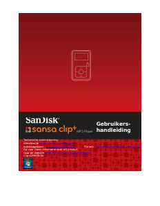 Handleiding SanDisk Sansa Clip+ Mp3 speler