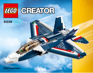 Siempre Lágrimas Bolsa Manual de uso Lego set 31039 Creator Avión azul