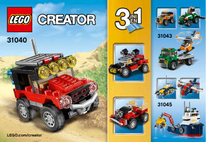 Manual de uso Lego set 31040 Creator Deportivos del desierto