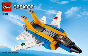 Manual Lego set 31042 Creator Super avião