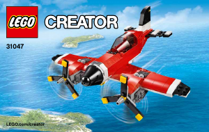 Manual de uso Lego set 31047 Creator Avión con hélices